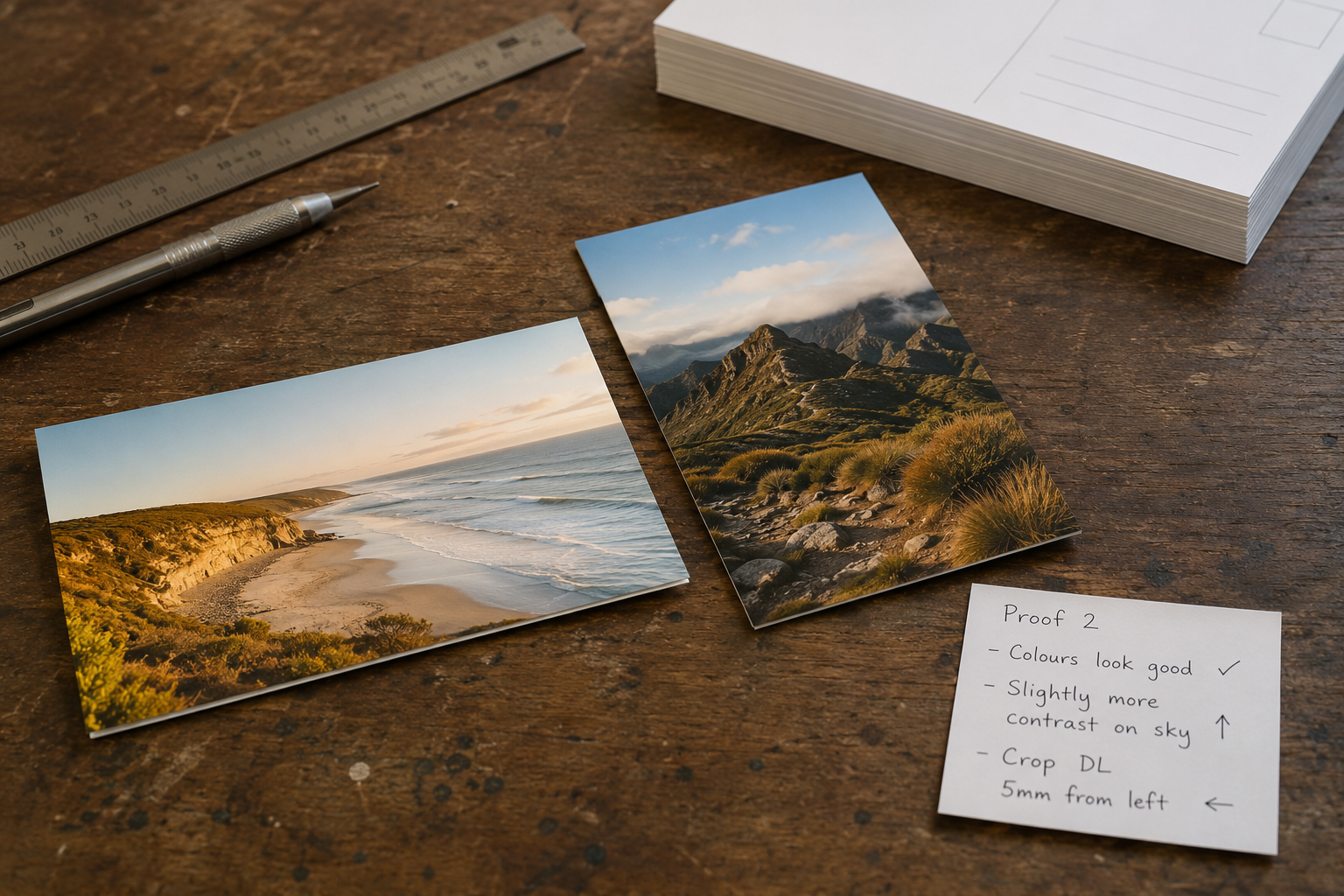 Photography proofing workspace details